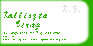 kalliszta virag business card